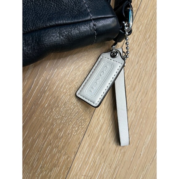 COACH Pebble Black Leather Handbag Shoulder Bag Purse Hoho K1305-F23292 - Picture 3 of 12